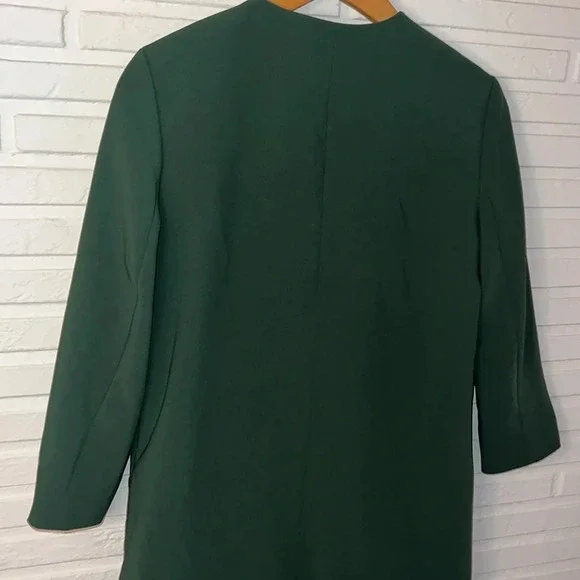 Vero Moda Dark Green 3/4 Sleeve Long Blazer, Women’s Size Medium - Picture 6 of 8